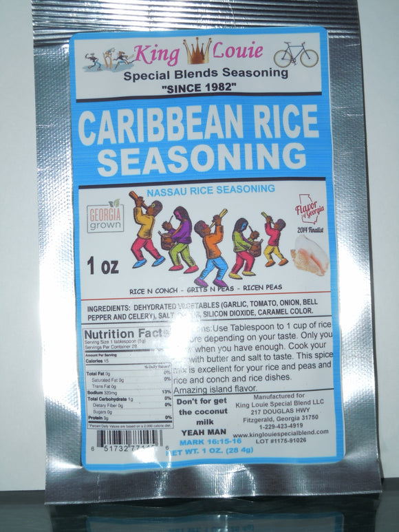 ONE OF A KIND  MAKE CONCH FRITTERS AND CARIBBEAN RICE TREATS 5- 1oz Caribbean rice  $10.00